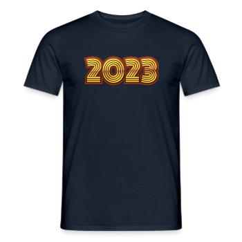 2023 Neues Jahr Silvester - Männer T-Shirt - Navy - Vorne - AI Model Male 178 light (178cm)