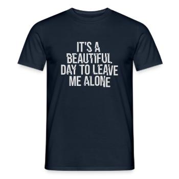 leave me alone day - Männer T-Shirt - Navy - Vorne - AI Model Male 178 light (178cm)