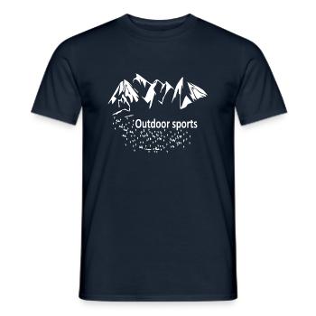 Adventure Travel Hiking Mountain - Men's T-Shirt - navy - Front - AI Model Male 178 light (178cm)