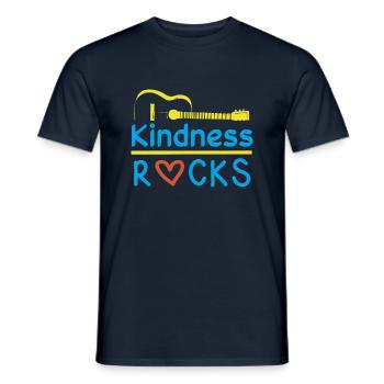 LA GENTILLESSE EST ROCHEUSE - T-shirt homme - marine - Devant - AI Model Male 178 light (178cm)
