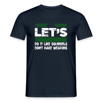 jokes disarmament global peace present hippy - Men's T-Shirt - navy - Front - AI Model Male 178 light (178cm)