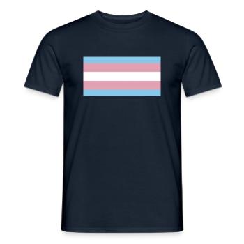 Fierté trans - T-shirt homme - marine - Devant - AI Model Male 178 light (178cm)