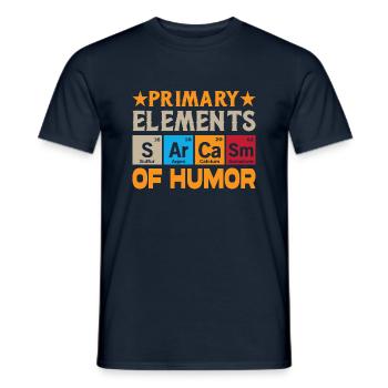 S AR CA SM Elements Vintage pour les étudiants en sciences - T-shirt homme - marine - Devant - AI Model Male 178 light (178cm)