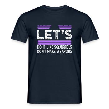gift idea sayings disarmament pride 1960s love - Männer T-Shirt - Navy - Vorne - AI Model Male 178 light (178cm)