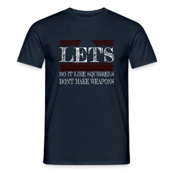 statement geek jokes bird love 1960s present - Männer T-Shirt - Navy - Vorne - AI Model Male 178 light (178cm)