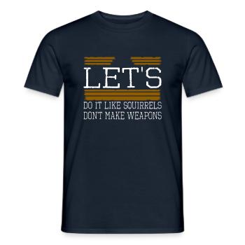 cadeau dictons drôles oiseau de paix anti guerre - T-shirt homme - marine - Devant - AI Model Male 178 light (178cm)