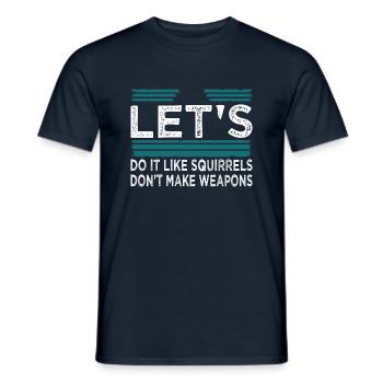 joke heart birthday present idea global peace - Men's T-Shirt - navy - Front - AI Model Male 178 light (178cm)