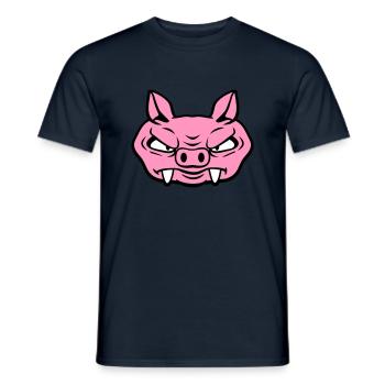 Méchant Sanglier Sanglier Dangereux Cochon Comique - T-shirt homme - marine - Devant - AI Model Male 178 light (178cm)