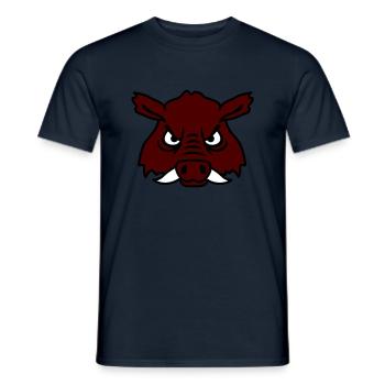 Méchant Sanglier Sanglier Dangereux Cochon Comique - T-shirt homme - marine - Devant - AI Model Male 178 light (178cm)