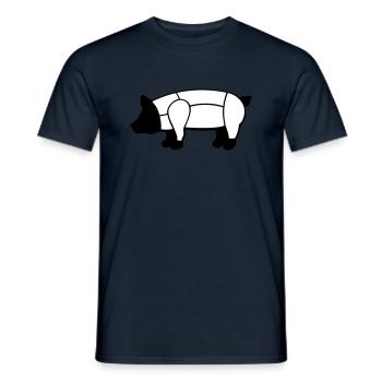 Pork - Men's T-Shirt - navy - Front - AI Model Male 178 light (178cm)
