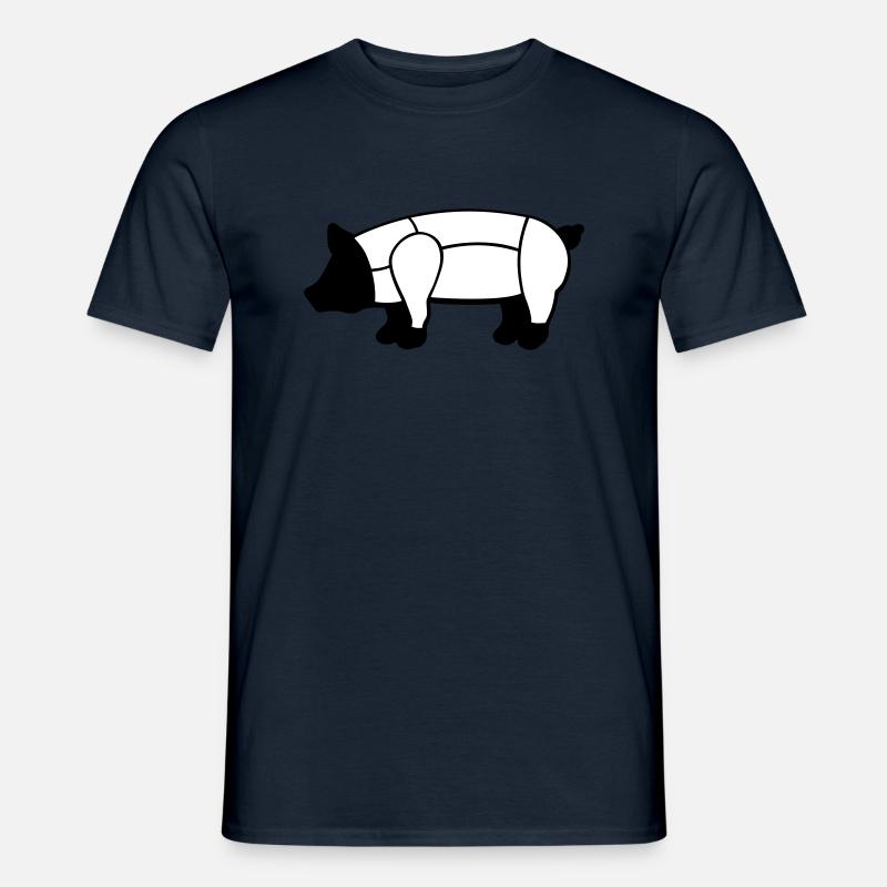 Schweinefleisch - Männer T-Shirt - Navy