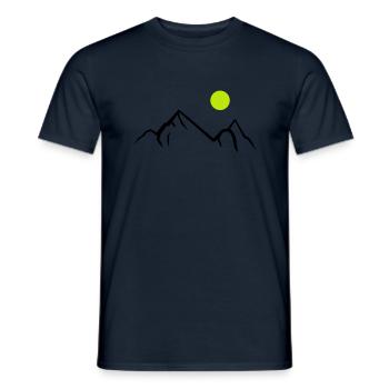 Mountains 01 - Men's T-Shirt - navy - Front - AI Model Male 178 light (178cm)