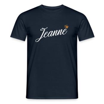 Jeanne Nom personnalisé pour femmes enfants bambins - - T-shirt homme - marine - Devant - AI Model Male 178 light (178cm)