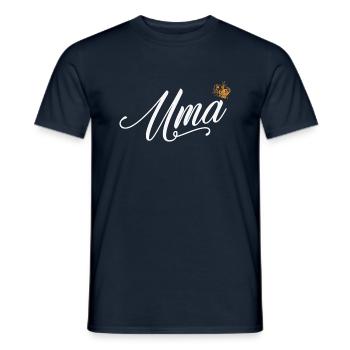 Nom Uma pour Femme Enfants Tout-petits - Uma Nom Personnalisé - T-shirt homme - marine - Devant - AI Model Male 178 light (178cm)