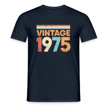 Millésime 1975 - T-shirt homme - marine - Devant - AI Model Male 178 light (178cm)