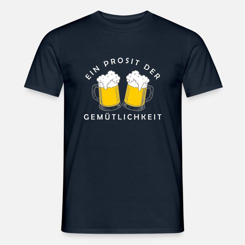 Bier - Ein Prosit der Gemütlichkeit - Men’s T-shirt - navy