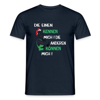 Die einen kennen mich die anderen können mich - Männer T-Shirt - Navy - Vorne - AI Model Male 178 light (178cm)