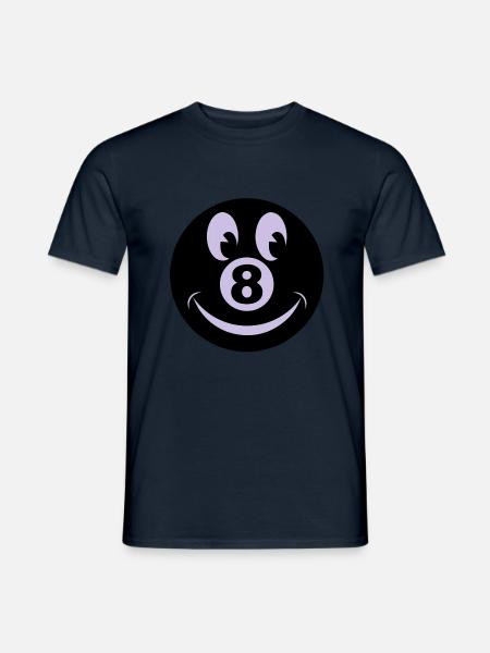 8 ball smiley vecto - T-shirt homme - marine