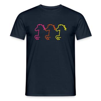 cheval - T-shirt homme - marine - Devant - AI Model Male 178 light (178cm)