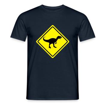 dino__shield__f2 - T-shirt homme - marine - Devant - AI Model Male 178 light (178cm)