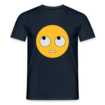 Emoji dein Ernst - Der Augenroller - Männer T-Shirt - Navy - Vorne - AI Model Male 178 light (178cm)