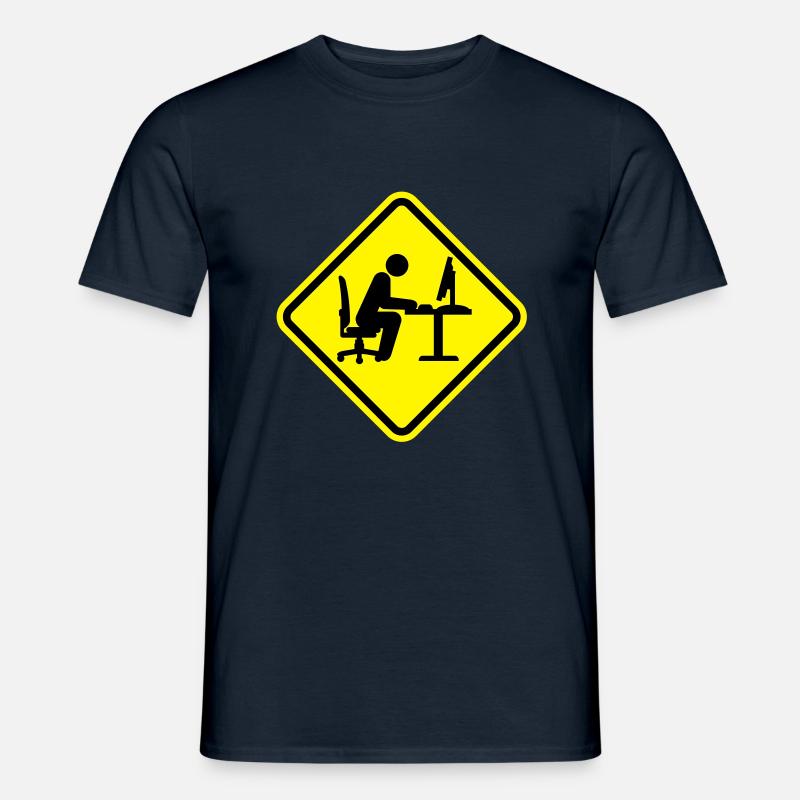 geek_computer_shield_1__f2 - Männer T-Shirt - Navy