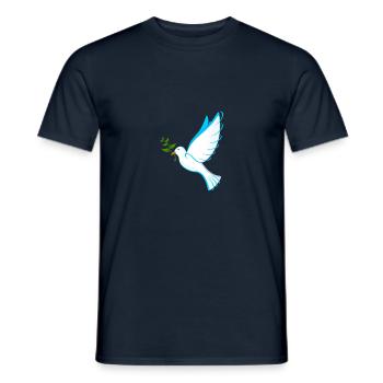 Taube des Friedens - Männer T-Shirt - Navy - Vorne - AI Model Male 178 light (178cm)