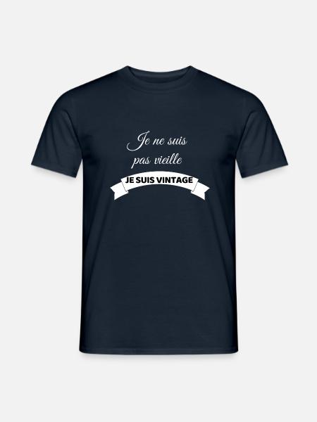 Ich bin nicht alt. Ich bin ein Vintage-Alter. - Männer T-Shirt - Navy