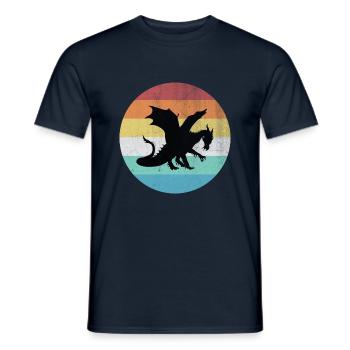 dragon - T-shirt homme - marine - Devant - AI Model Male 178 light (178cm)
