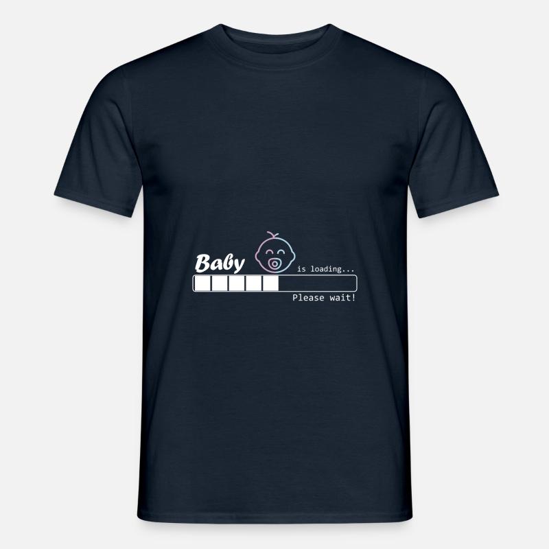 Baby is loading - Junge/Mädchen - Männer T-Shirt - Navy