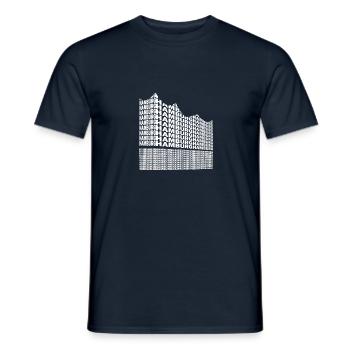 Hambourg Elbphilharmonie - T-shirt homme - marine - Devant - AI Model Male 178 light (178cm)