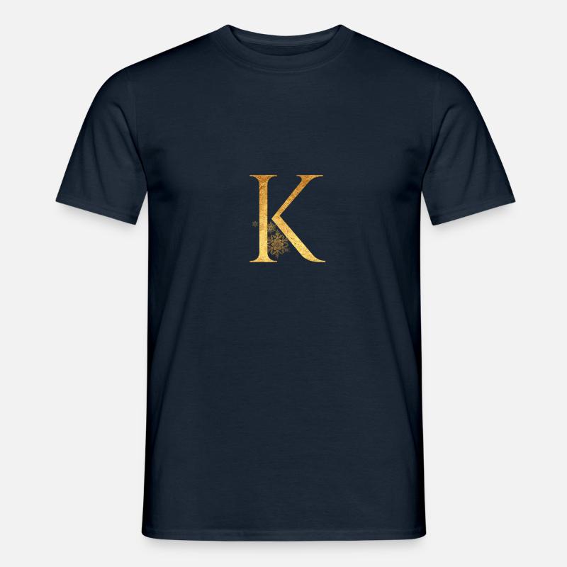 Anfangsbuchstabe K - Männer T-Shirt - Navy