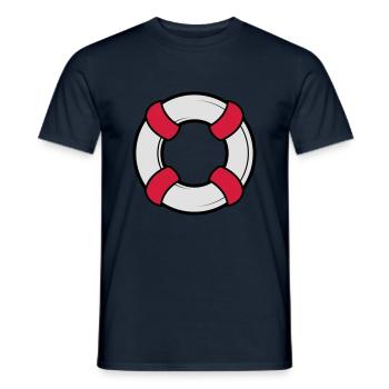 Bouée de sauvetage - T-shirt homme - marine - Devant - AI Model Male 178 light (178cm)