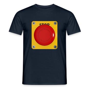 Stop - Men's T-Shirt - navy - Front - AI Model Male 178 light (178cm)