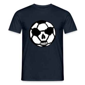 Fußball Fußball Kopf des Todes Fußball - Männer T-Shirt - Navy - Vorne - AI Model Male 178 light (178cm)