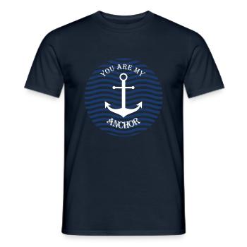 Ancre - T-shirt homme - marine - Devant - AI Model Male 178 light (178cm)