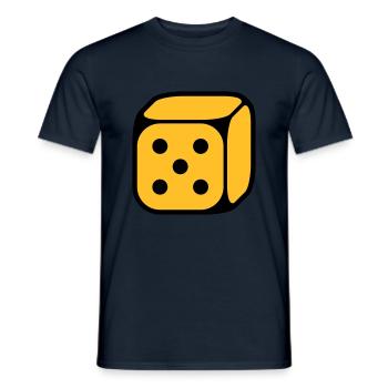 Dé Avec Numéro 5 (Cinq / 2C) - T-shirt homme - marine - Devant - AI Model Male 178 light (178cm)