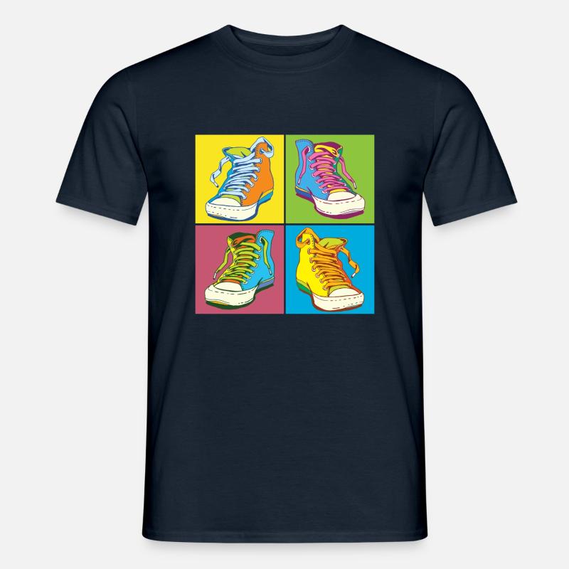 Andy Warhol Pop-Art Schuhe - Männer T-Shirt - Navy