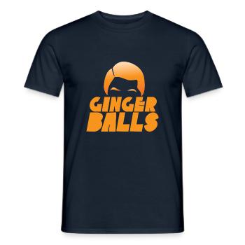 Ginger balls with flaming red hair - Men's T-Shirt - navy - Front - AI Model Male 178 light (178cm)