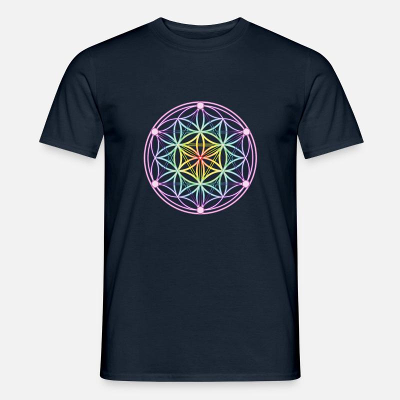 Same des Lebens & Tetrahedron - Männer T-Shirt - Navy