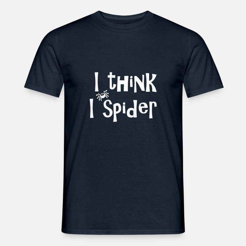 I think I spider white - Männer T-Shirt - Navy