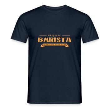 Der echte Barista - Männer T-Shirt - Navy - Vorne - AI Model Male 178 light (178cm)
