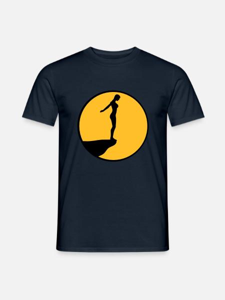 Jump off cliff - Men's T-Shirt - navy