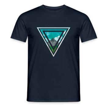 mountains triangle - Männer T-Shirt - Navy - Vorne - AI Model Male 178 light (178cm)