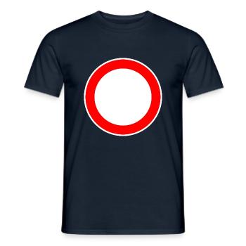 Rundes Verkehrsschild Schild Vorlage - Männer T-Shirt - Navy - Vorne - AI Model Male 178 light (178cm)