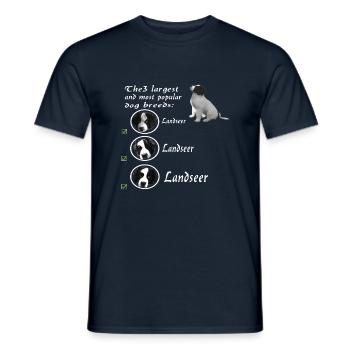 Hund-Landseer-Dog-Geschenkidee - Männer T-Shirt - Navy - Vorne - AI Model Male 178 light (178cm)