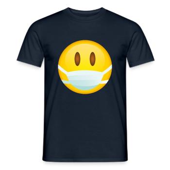 Smile mask - Men's T-Shirt - navy - Front - AI Model Male 178 light (178cm)