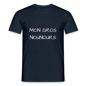 MON GROS NOUNOURS - T-shirt homme - marine - Devant - AI Model Male 178 light (178cm)