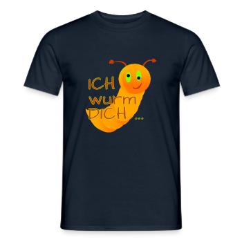 Ich wurm DICH - Männer T-Shirt - Navy - Vorne - AI Model Male 178 light (178cm)