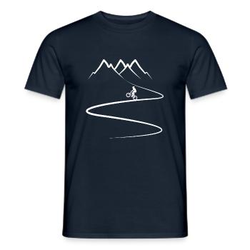 BMX - Downhill - Montagne - Montagne - T-shirt homme - marine - Devant - AI Model Male 178 light (178cm)